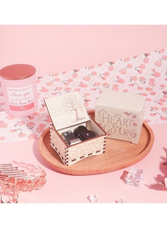 Beauenty Wedding/Birthday Gift Set for Bride & Teen Girl - Pink Luxury Box with Custom Tumbler, Candle & Angel Hairpin (Ramadan Gift for Her) - Image 2